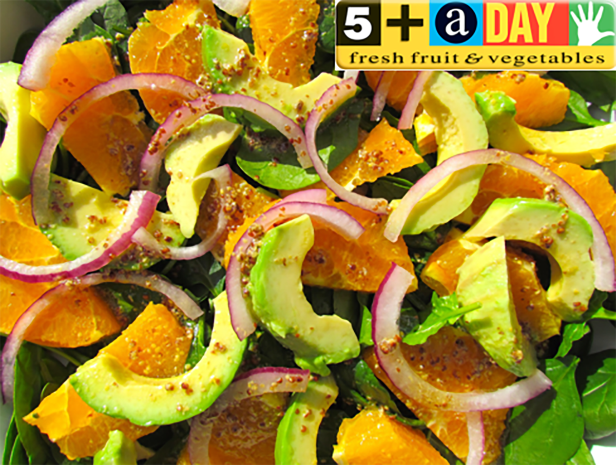 Orange and Avocado Salad with Orange Mustard Dressing