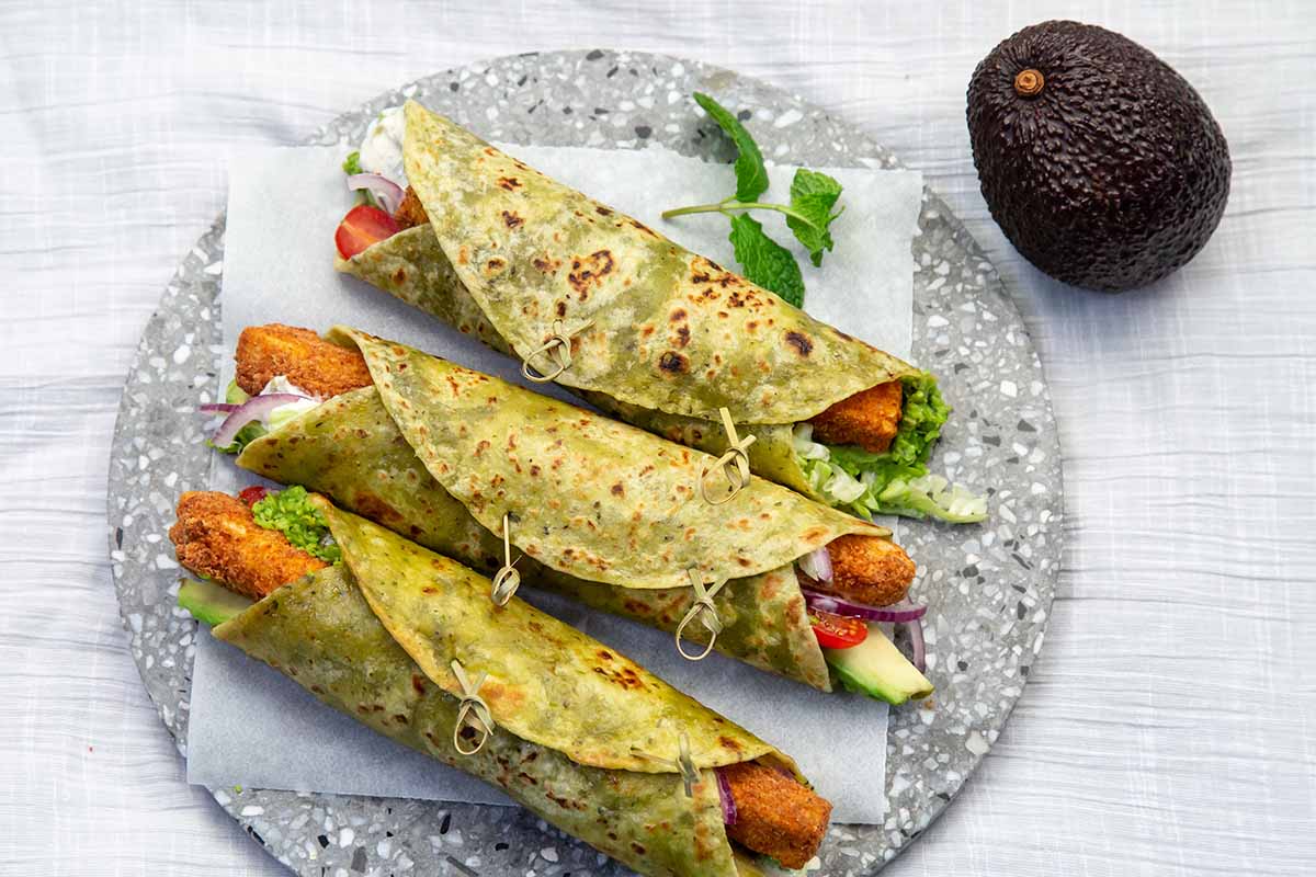 vegetarian-fish-finger-wraps-with-pea-puree-new-zealand-avocado